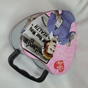 I love Lucy Heart Tin Tote Vandor Vtg Early 2000s